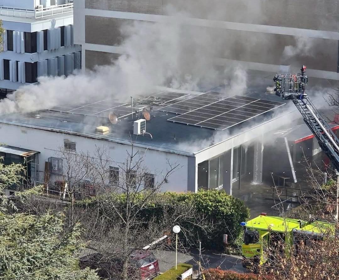 aerial shot of Canberra Services Club fire