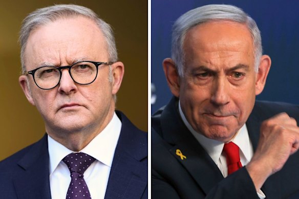 Prime Minister Anthony Albanese (left) and Prime Minister Benjamin Netanyahu.