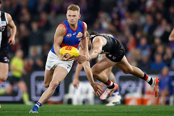 Adam Treloar is desperate to force his way back into the team