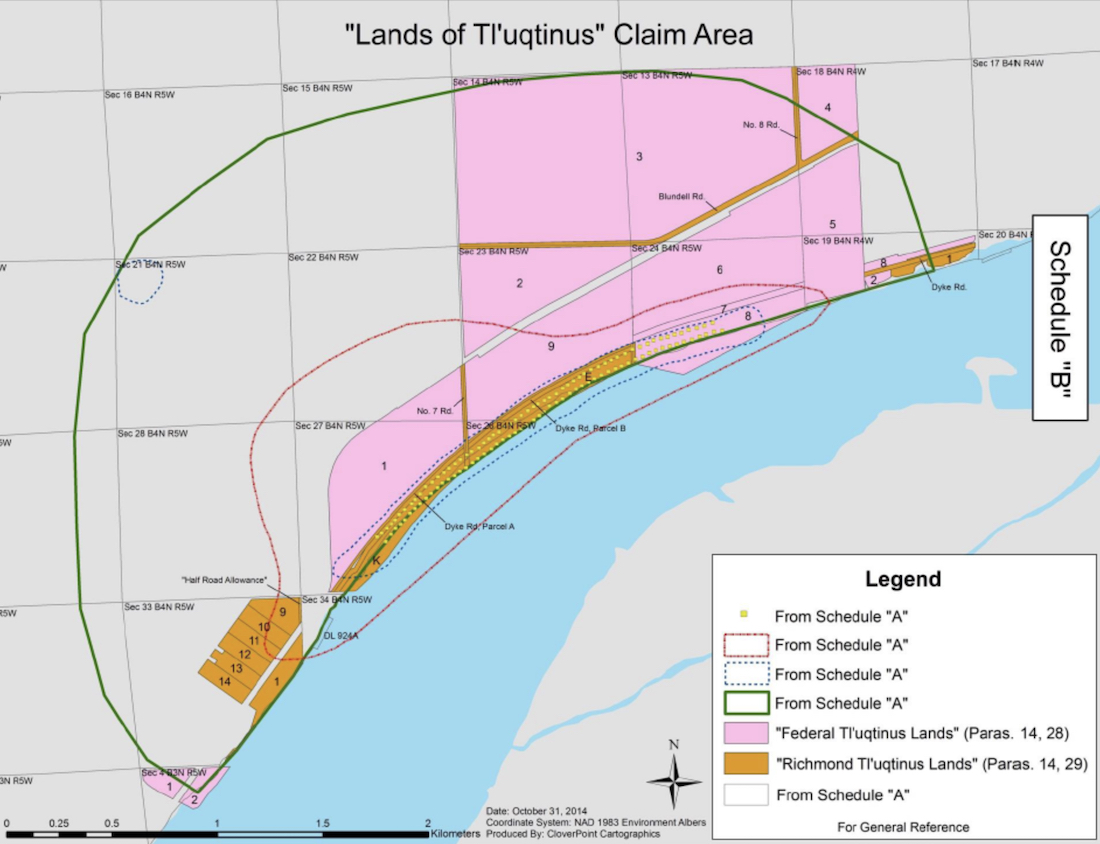 cowichan tluqtinus claim area southeast richmond