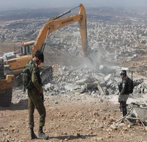 Occupation forces demolish house under construction south of Bethlehem