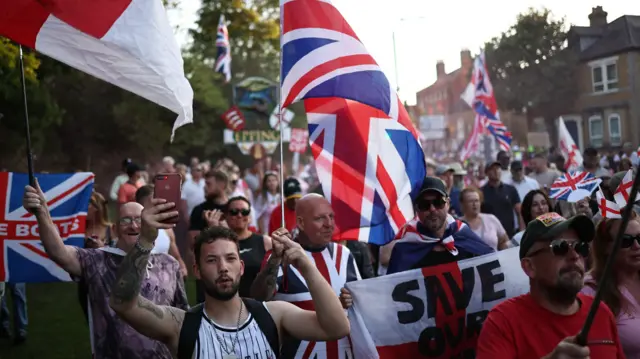 Protesters calling for the closure of the the Bell Hotel in Epping