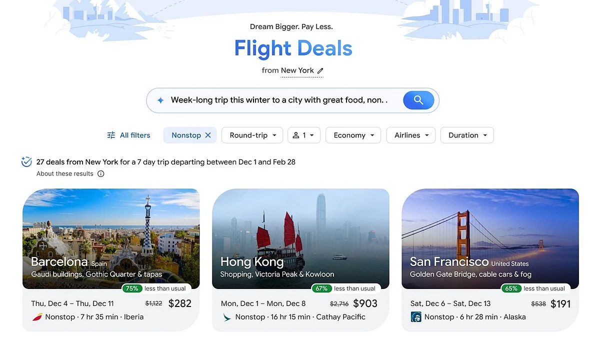 Google launches AI-powered flight deals tool
