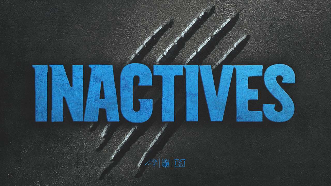 Inactives: Three starters being held out of preseason opener - Carolina Panthers
