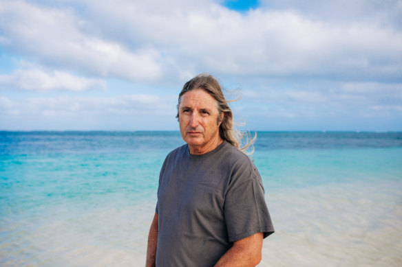 Author Tim Winton at Ningaloo in 2022.