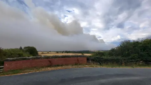 Richard Howard Thick smoke over the North York Moors National Park.