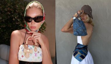 Elsa Hosk models designer jewelry and handbags for her capsule collection with Reklaim.