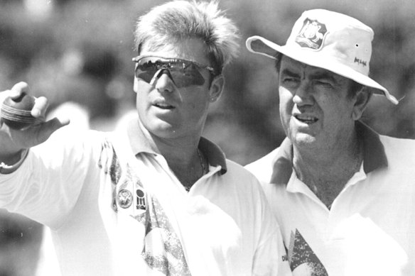 Shane Warne works with Bob Simpson.