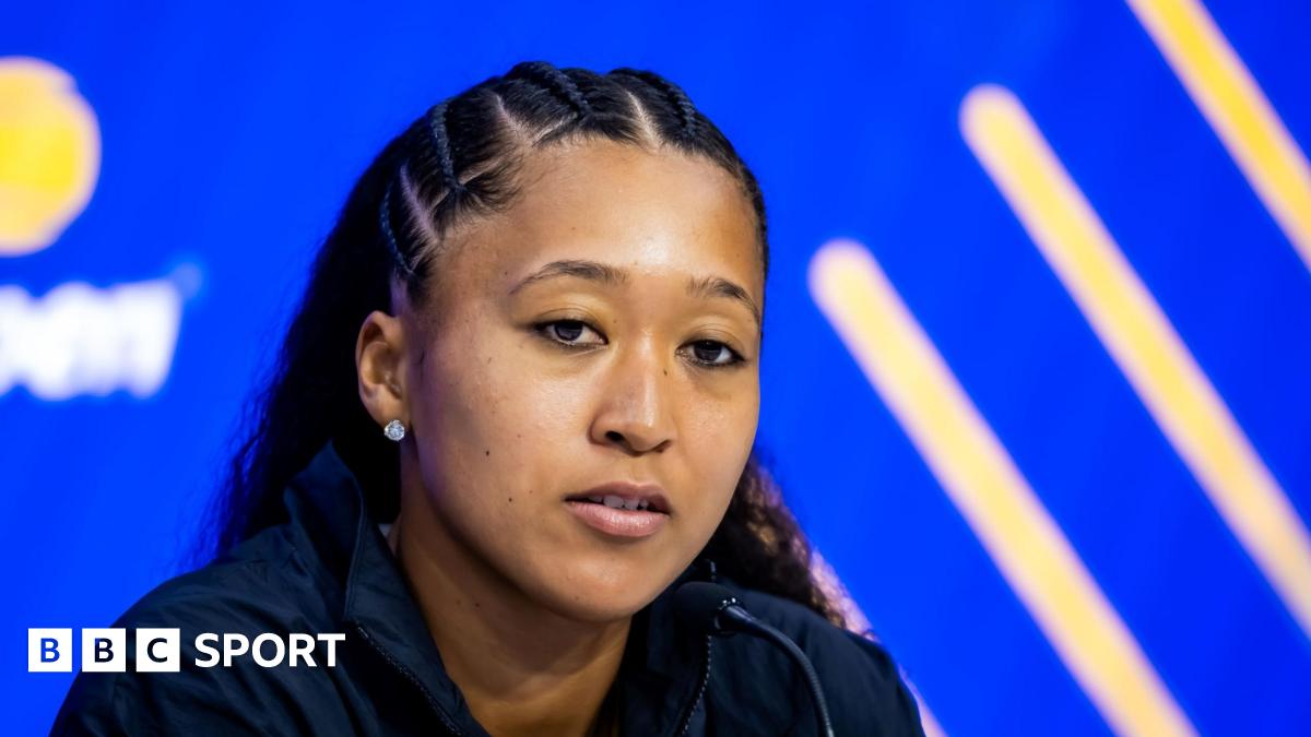 Naomi Osaka speaks during a US Open news conference
