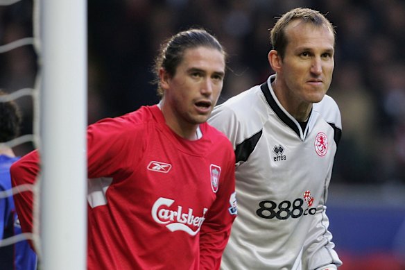 Harry Kewell and Mark Schwarzer in 2005.