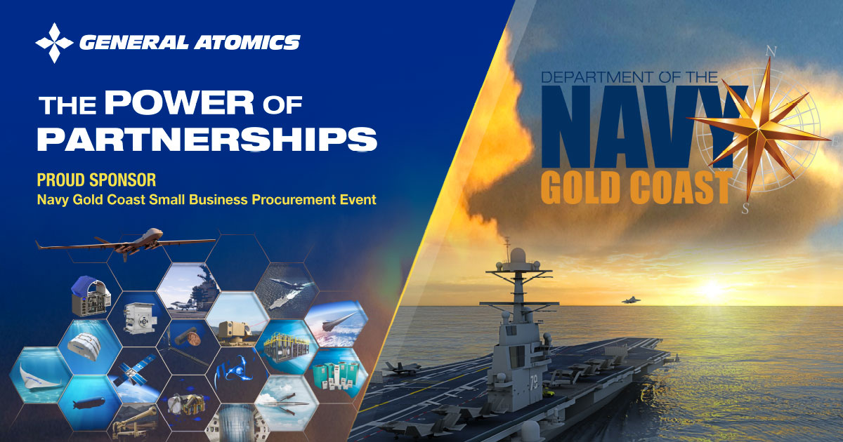 General Atomics to Shine as Gold Sponsor of the 37th Annual Navy Gold Coast Procurement Event
