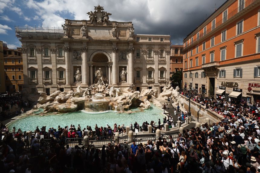 In Rome, visiting the Trevi Fountain has become an ordeal.
