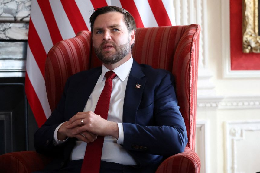 Vice President JD Vance during a meeting with British Foreign Secretary David Lammy in Sevenoaks, England, on Friday, the day before the pair met with other European and Ukrainian officials.