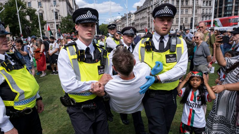 London police arrest 466 people for backing banned Palestine Action group