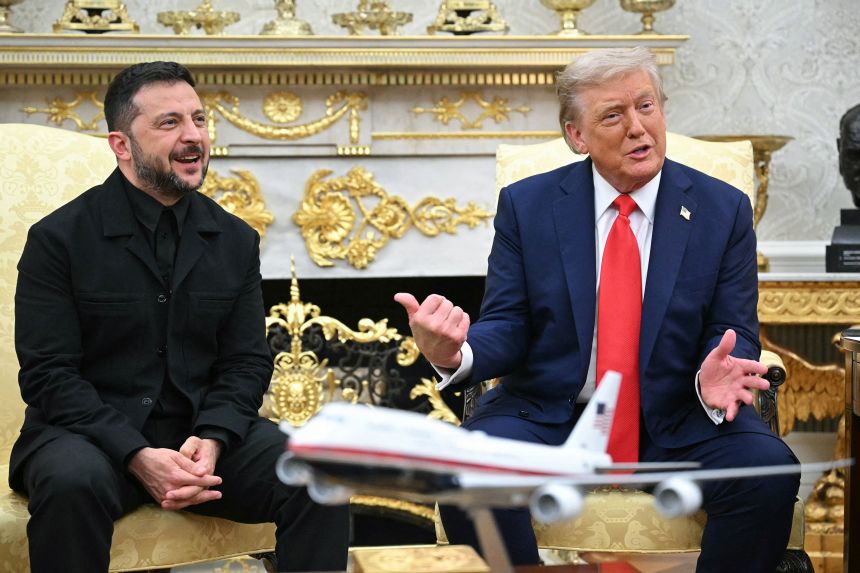 Zelensky and Trump's exchange in the Oval Office on Monday was markedly different to their previous meeting at the White House in February.