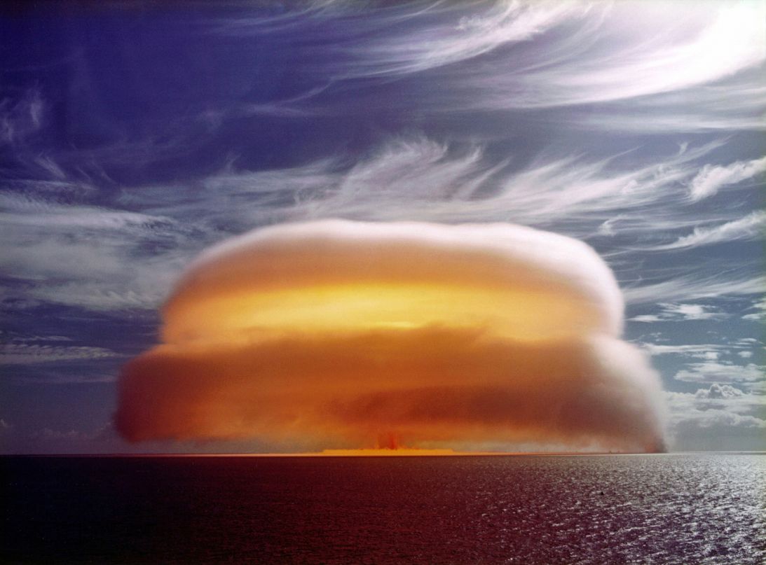 This nuclear test, which was codenamed Dione, was a 34-kiloton blast conducted by France at Mururoa Atoll, also known as Aopuni, which along with its sister atoll Fangataufa was the site of nearly two hundred atomic detonations. 1971.