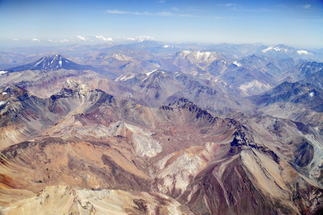 A view of the Andes Mountains on a LATAM Airlines flight to Mendoza, Argentina.