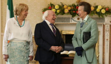 Princess Anne drops by Áras an Uachtaráin for 'courtesy call' with President Higgins - The Journal