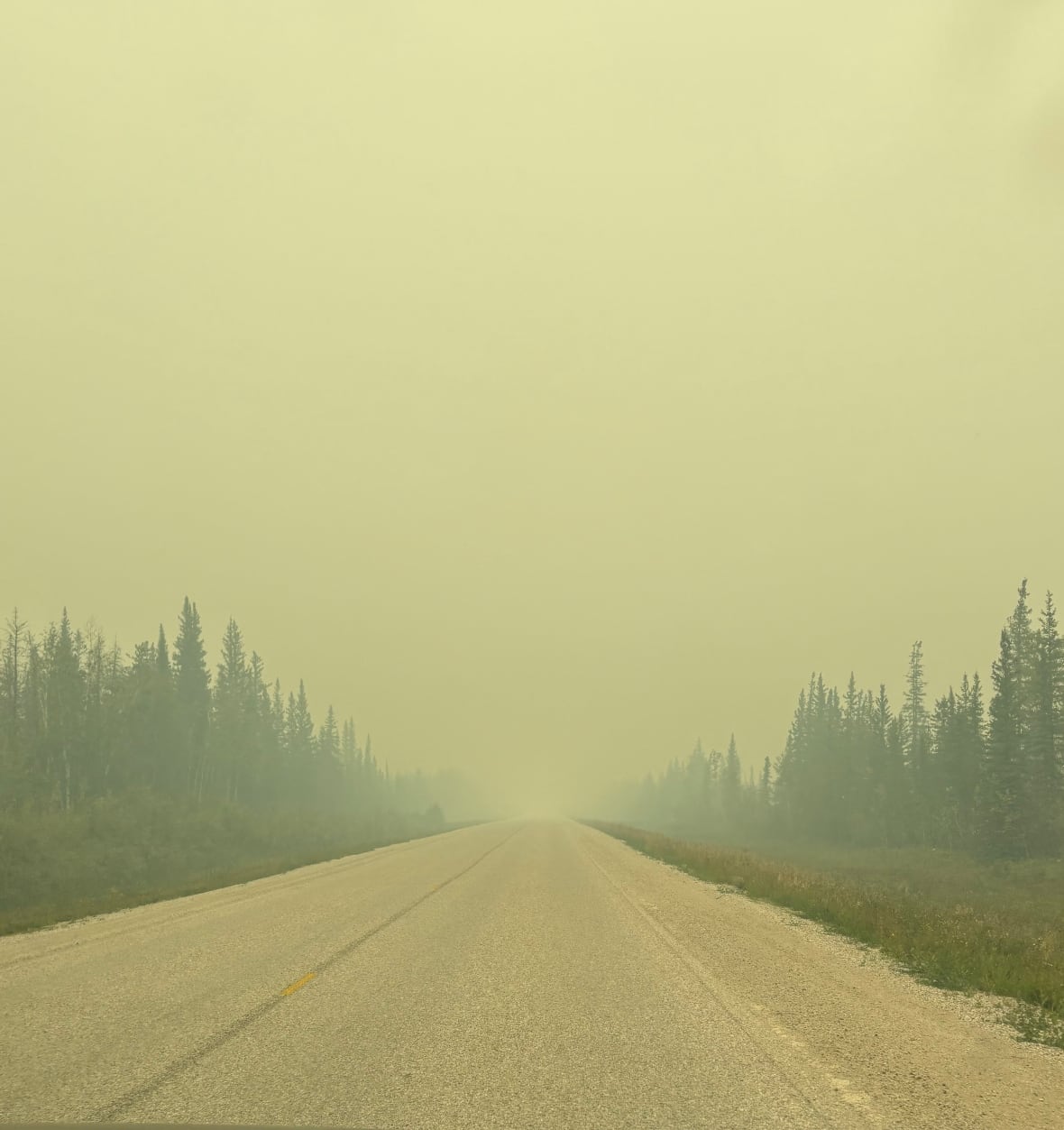 A smoky highway.