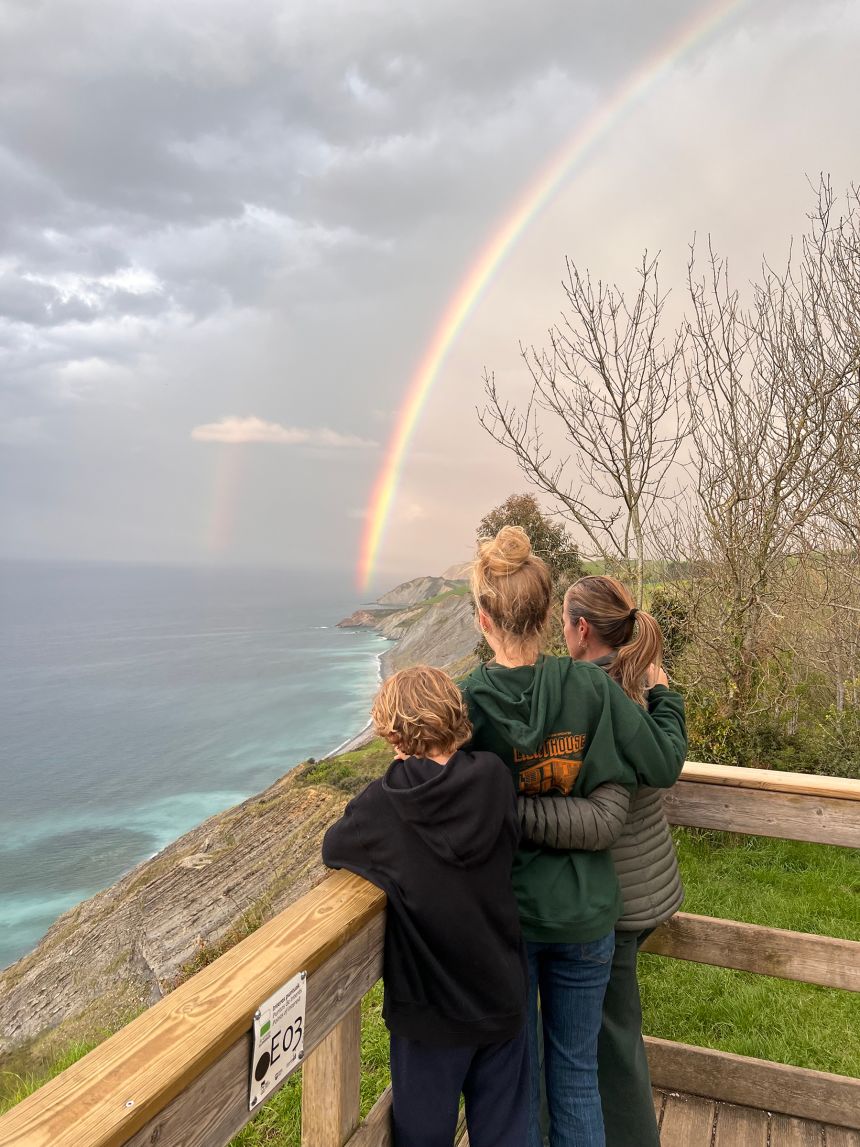 The family now spend a lot of time outdoors, and enjoy hiking and surfing together.