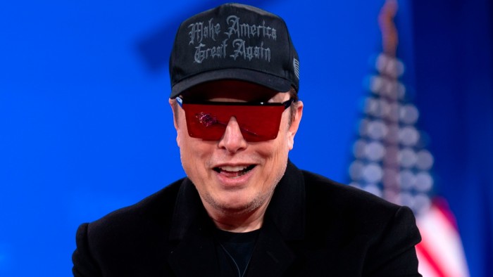 Elon Musk speaks at the Conservative Political Action Conference (CPAC) in February 2025