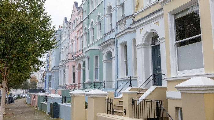 Terraced buildings in Kensington and Chelsea, London