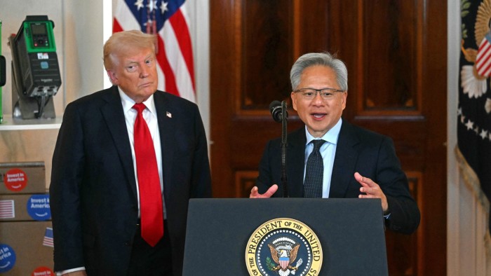 Donald Trump with Jensen Huang