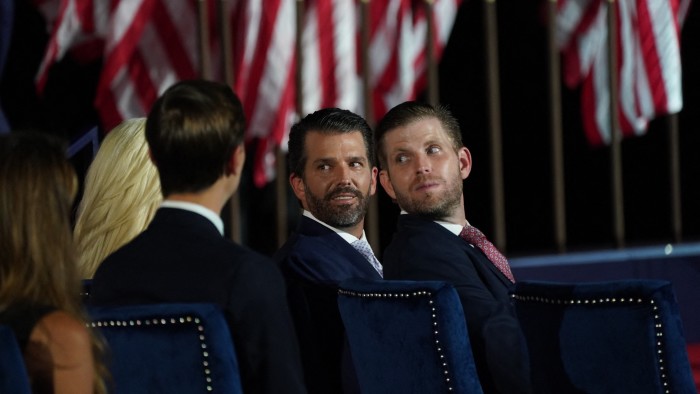 Trump’s sons launch investment vehicle to target a US manufacturer