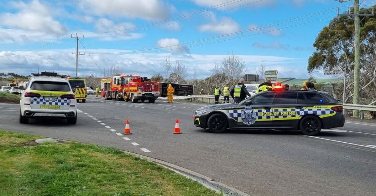 Several 'seriously injured' after school bus rolls near Geelong