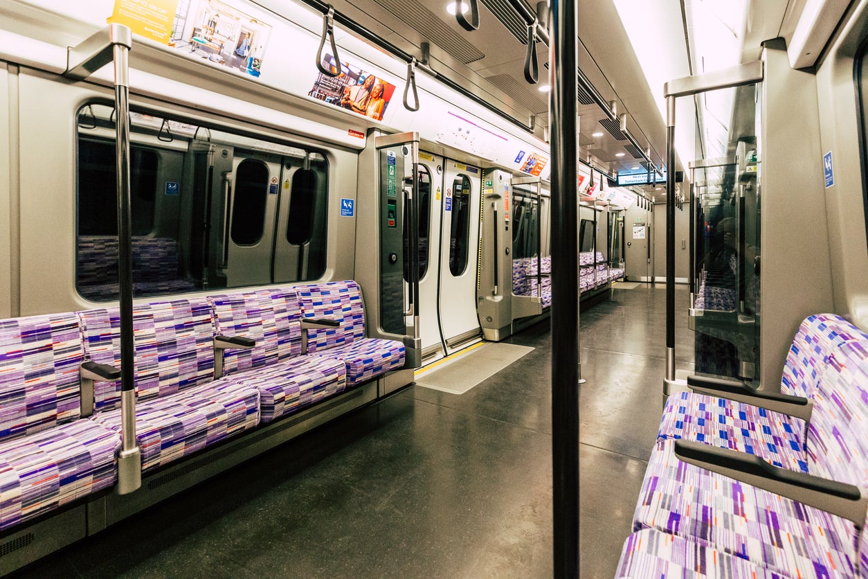 An empty train carriage