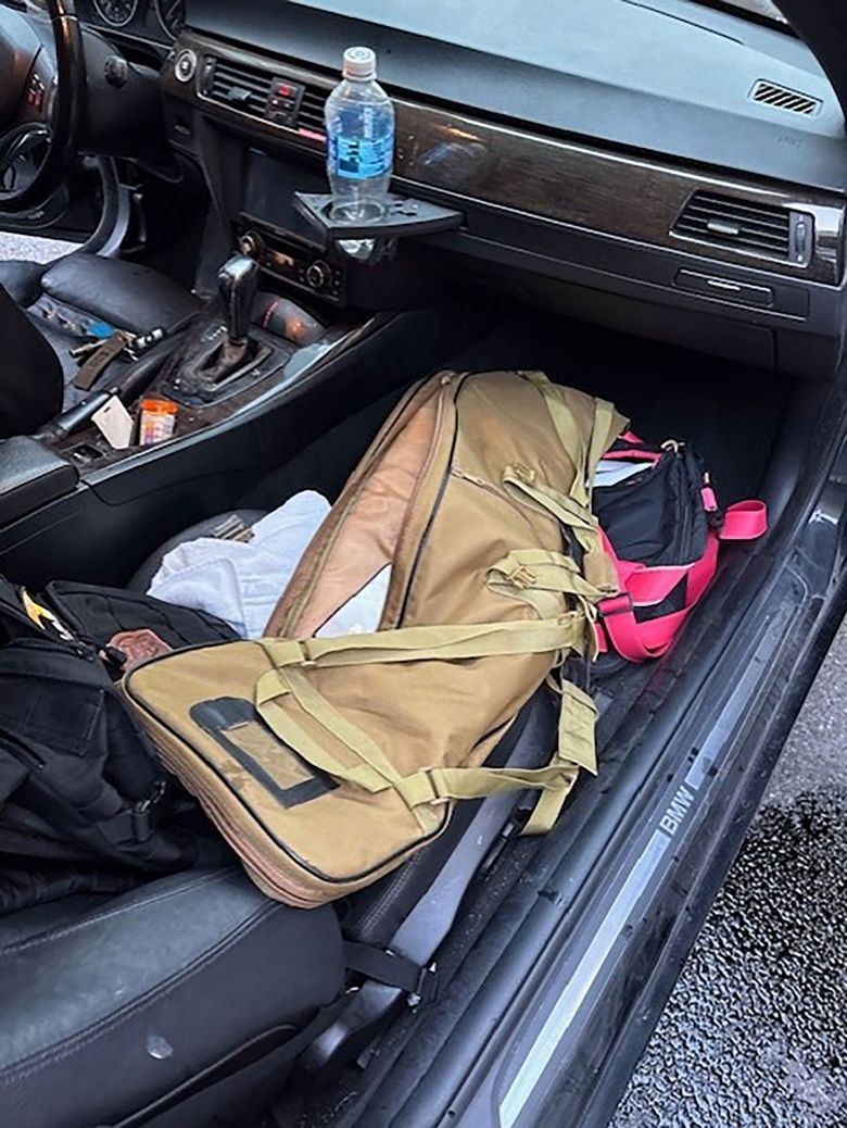 Photos obtained by CNN show the gunman’s vehicle that was left on the scene at 345 Park Avenue after Monday’s shooting.