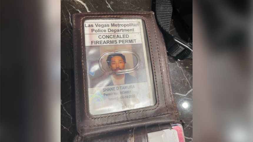 Approved by Hartfield Image shows the suspected New York shooting Shane Devon Tamura’s firearms permit.
