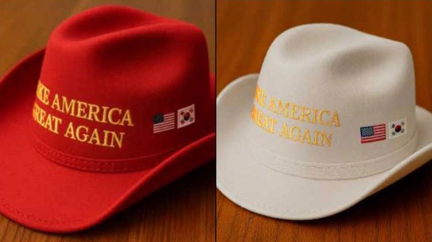 South Korea's Lee gifts Trump a metal turtle warship, maga hat and golf putter