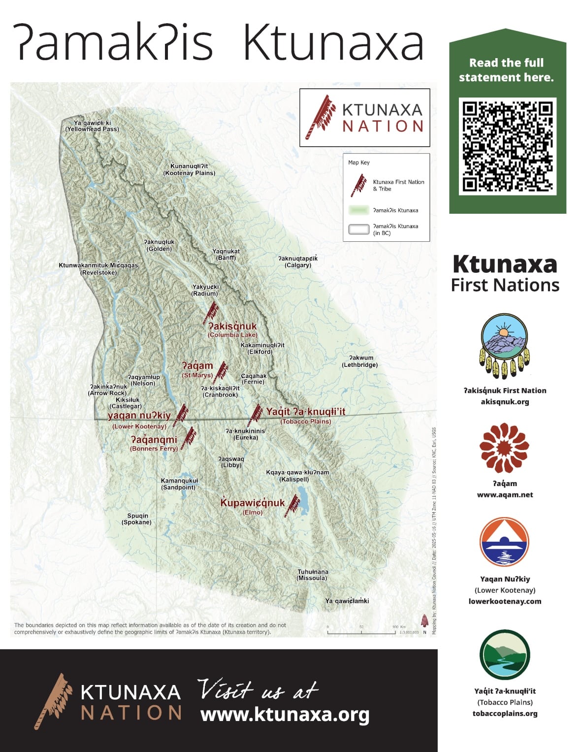 A graphic of Ktunaxa Nation's territory in B.C. and into the United States.