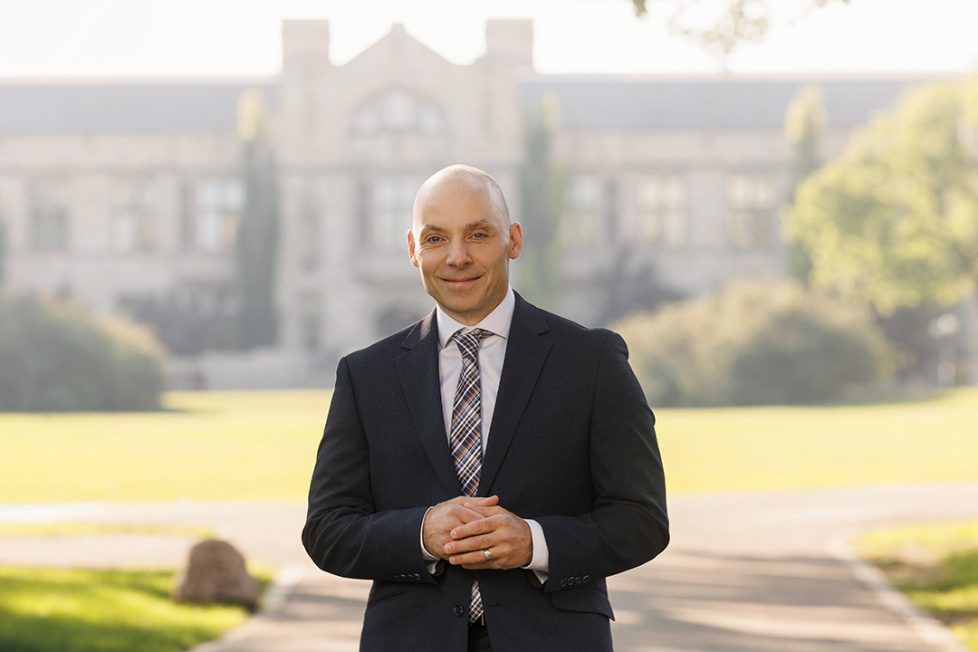 Dr. Vince Bruni-Bossio (PhD), who has an MBA from the Edwards School of Business and a PhD from Johnson Shoyama Graduate School of Public Policy, has been appointed as the 12th president and vice-chancellor of USask. (Photo: Dave Stobbe/USask)