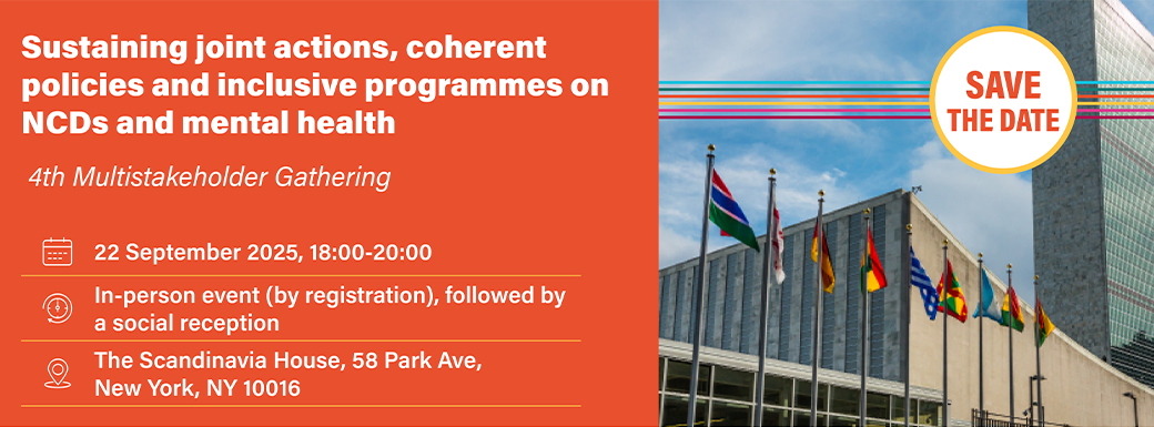Sustaining joint actions, coherent policies and inclusive programmes on NCDs and mental health