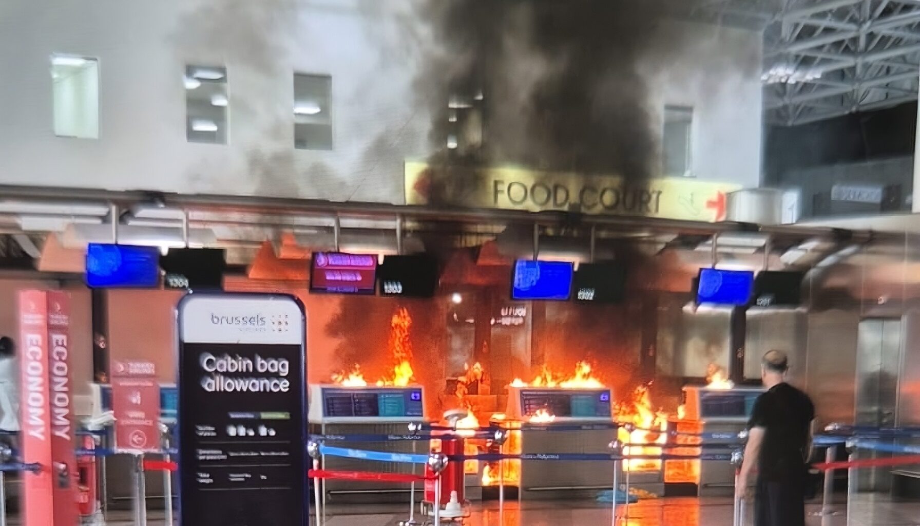 Passengers Tackle Hammer-Wielding Man Who Set Milan Airport Check-In Ablaze