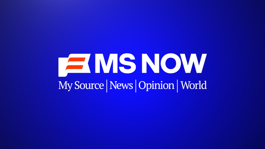 The new MS NOW logo, notably missing the peacock imagery of NBC News.