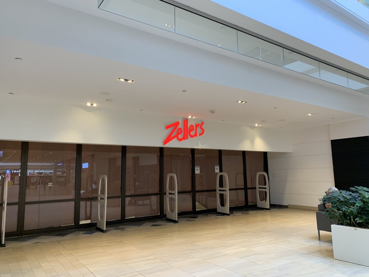 A white Zellers location is under construction.