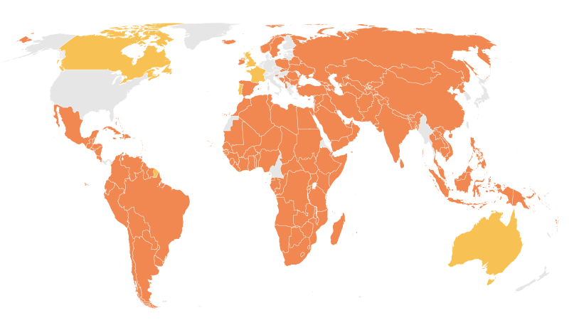 Here are the countries that have recognized a Palestinian state