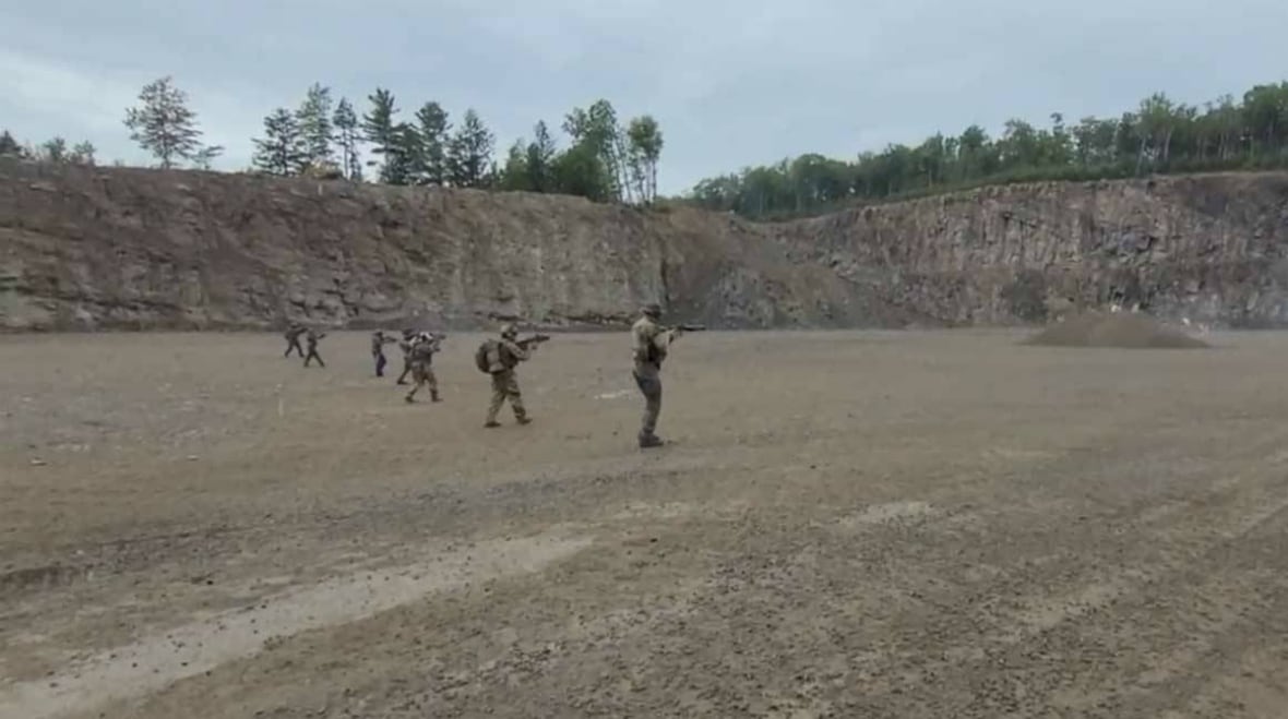 In this provided photo, the RCMP says this is the "military-style training in which the accused took part."