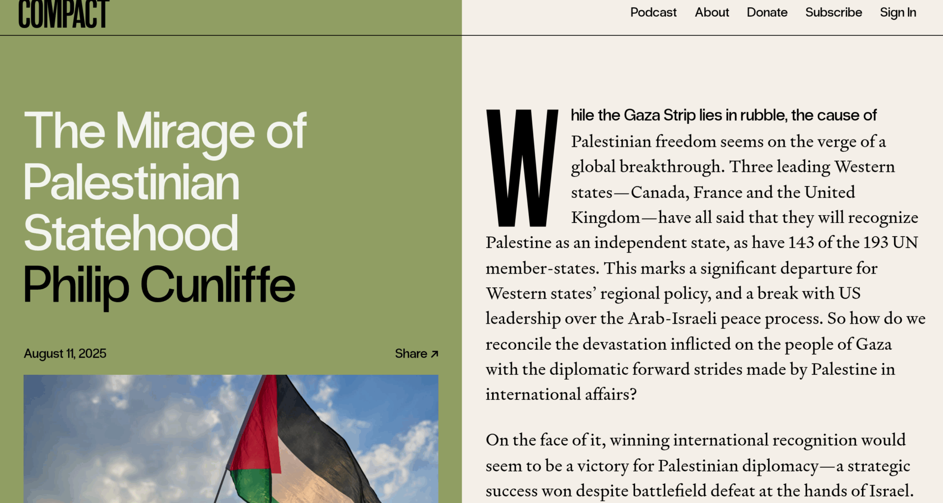 The Mirage of Palestinian Statehood