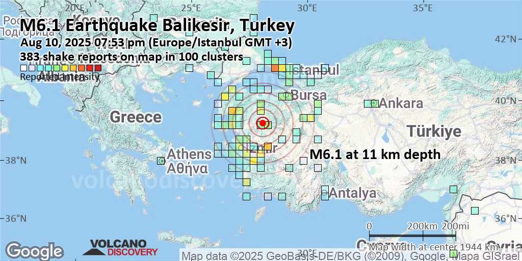 Very Strong Mag. 6.1 Earthquake