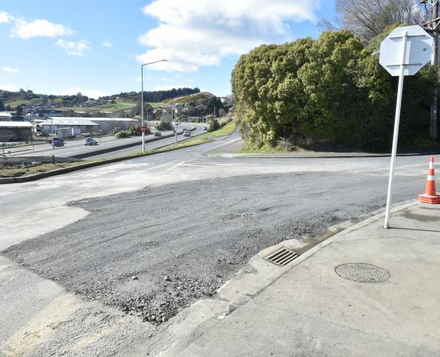 By Sunday afternoon, the sink hole in Koremta St had been patched.