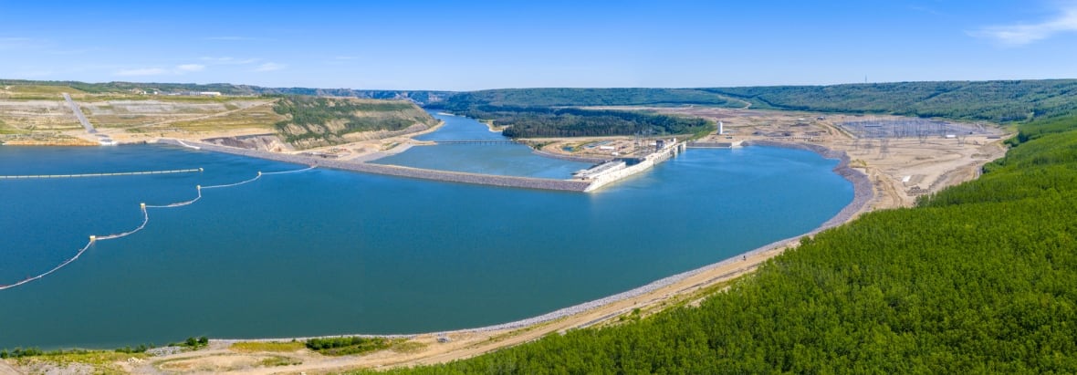 A large lake-like reservoir.