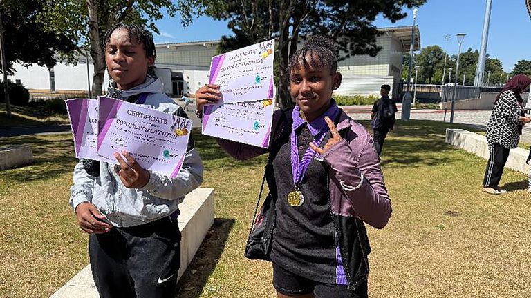 Ameiya and Ricardo Junior. Pic: Kayla Del-Brocco/PA Wire