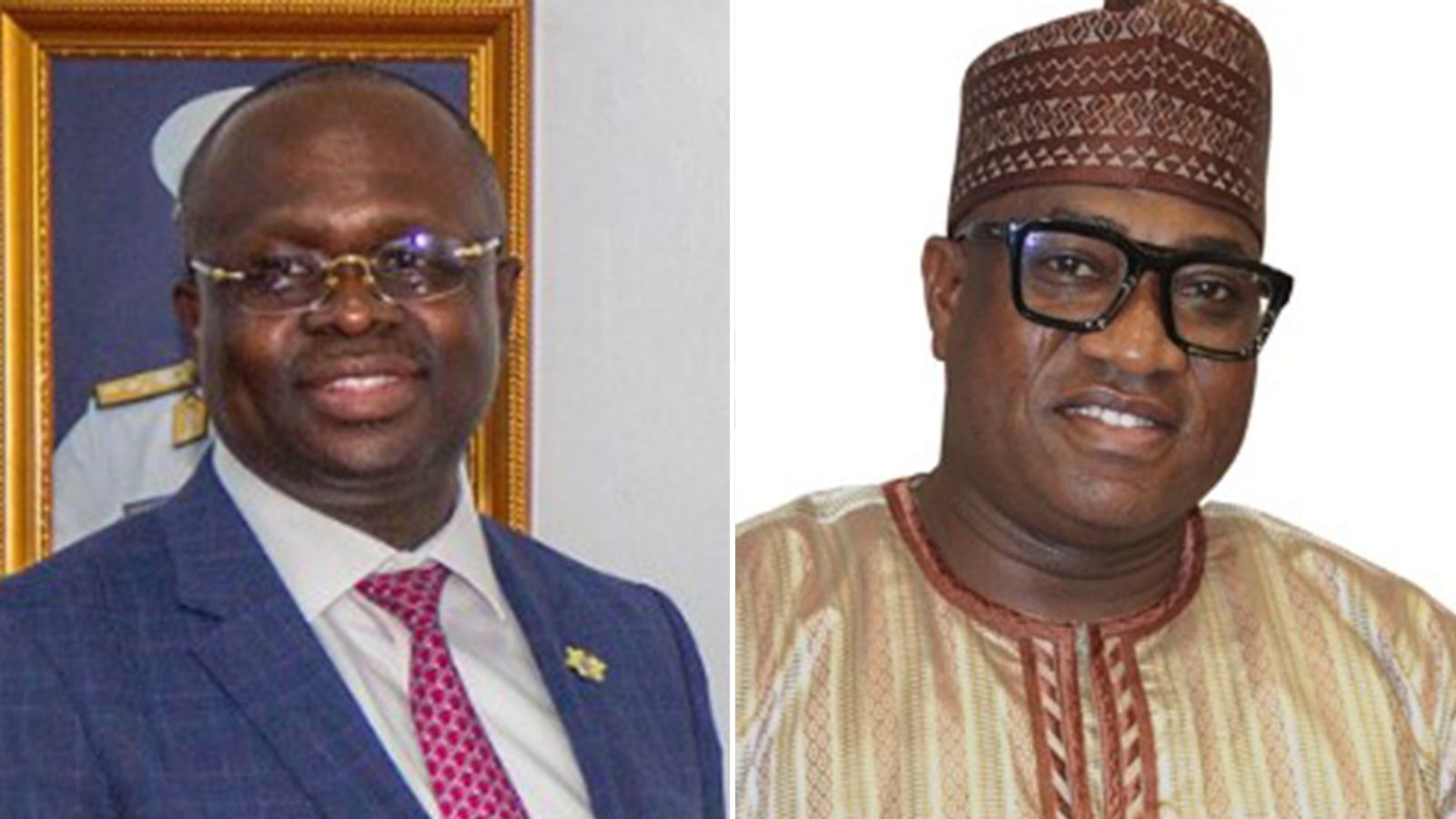 Ministers Edward Omane Boamah and Ibrahim Murtala Muhammed. Pics: Ghana Armed Forces/Ministry of Environment