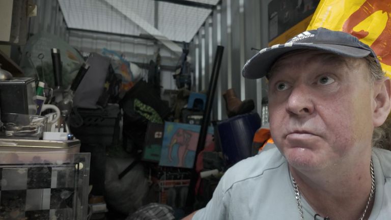 still from Farrell VT on homeless carpenter