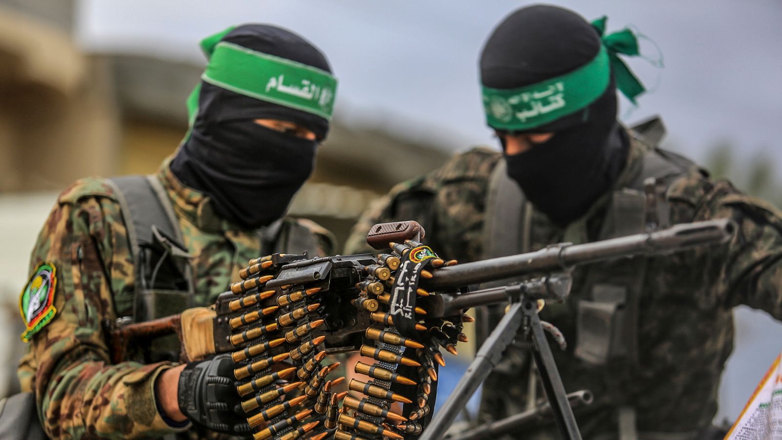Fighter of the Ezz al-Din Al-Qassam brigades in Deir al-Balah in February. Pic: AP