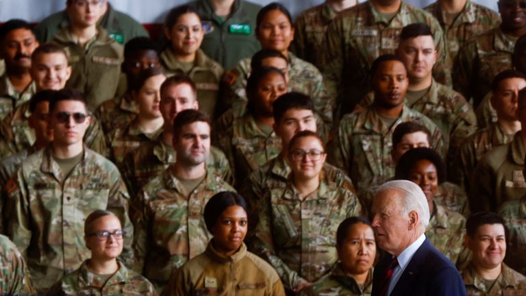 Joe Biden visited the base to mark the anniversary of 9/11 in 2023